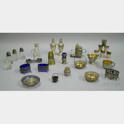 Group of Sterling and Silver Plated Table Items