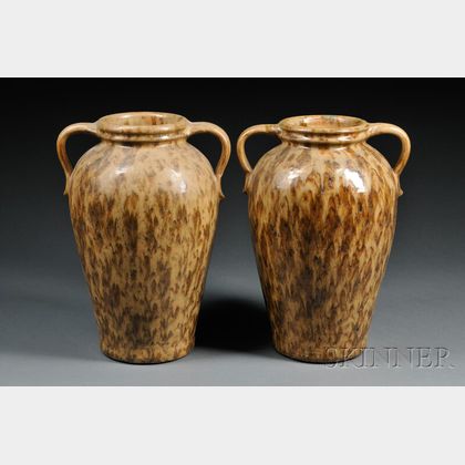 Pair of Stoneware Vases