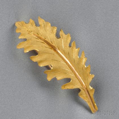 18kt Gold "Oak Leaf" Brooch, Buccellati