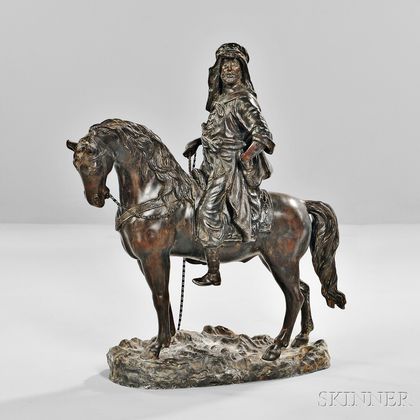 After Pierre Jules Mêne (French, 1810-1879) Figure of an Arab on Horseback