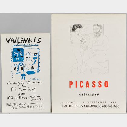 After Pablo Picasso (Spanish, 1881-1973) Two Unframed Posters: Picasso Estampes