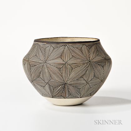 Acoma Polychrome Pottery Jar by Lucy Lewis (c. 1890-1992)
