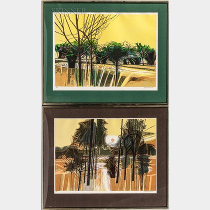 Garrick Palmer (British, b. 1933) Two Framed Landscapes