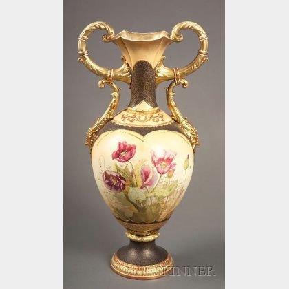 Large Austrian Porcelain Vase