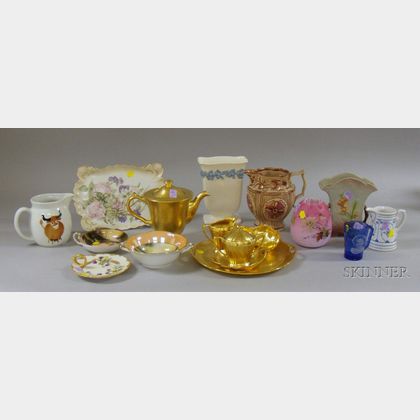 Seventeen Pieces of Assorted Decorated and Collectible Ceramics and Glass