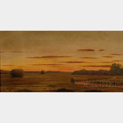 After Martin Johnson Heade (American, 1819-1904) Salt Marsh at Sunset.