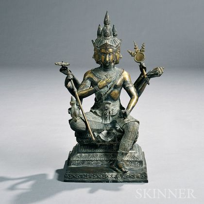 Bronze Statue of a Four-faced Brahma, Phra Phrom