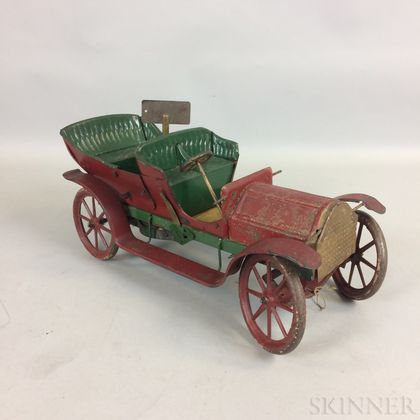 Early Painted and Pressed Steel Wind-up Toy Car