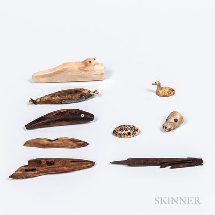Collection of Nine Eskimo Artifacts