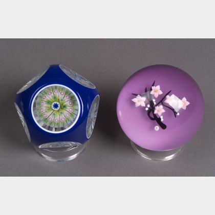 Two Baccarat Art Glass Paperweights