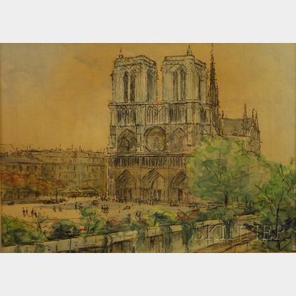 French School, 20th Century View of Notre Dame