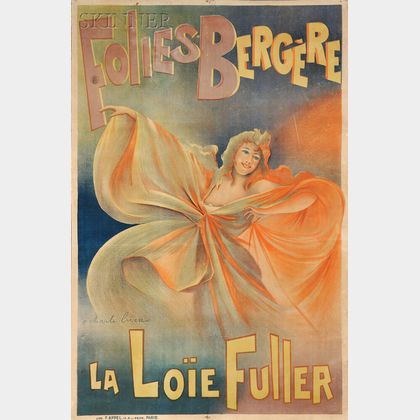 E. Charle(s) Lucas (French, 19th/20th Century) Advertising Poster: Folies Bergère, La Loïe Fuller