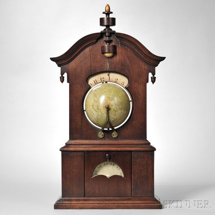 Timby Walnut "Solar Timepiece" or Globe Clock