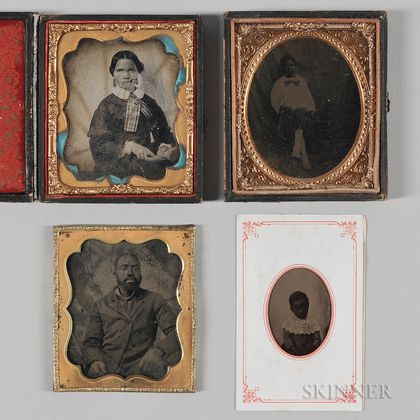 Four Tintypes Depicting African Americans