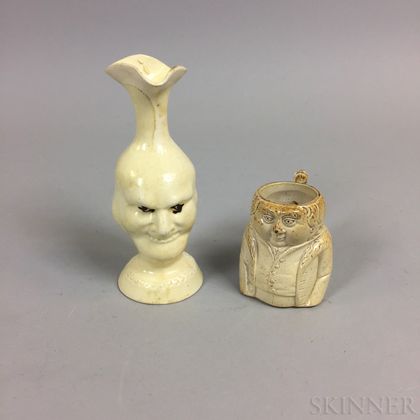 Two English Figural Ceramic Vessels