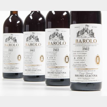 Bruno Giacosa Barolo Le Rocche di Castiglione Falletto 1982, 4 bottles 
