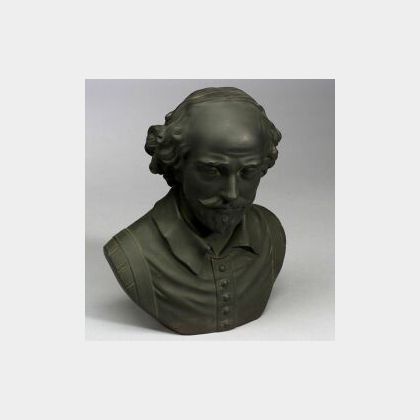 Wedgwood Black Basalt Bust of William Shakespeare