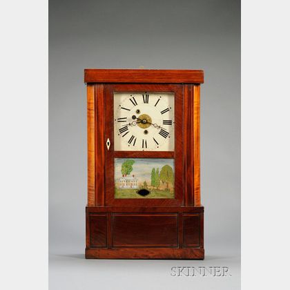 Mahogany Empire Shelf Clock by Sylvester Clarke