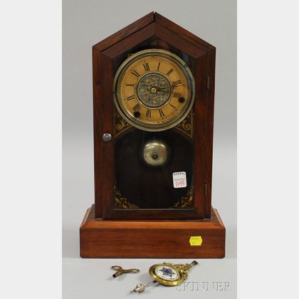 Rosewood Gothic Mantel Clock