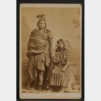 Cabinet Card of an Ute Man and Woman