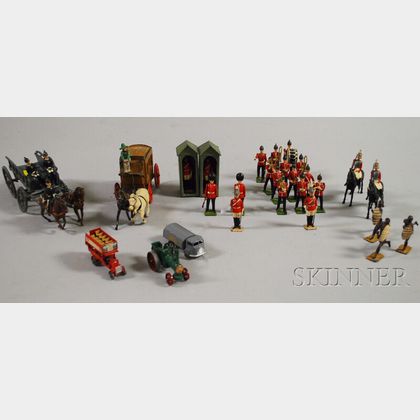 Group of British Painted Metal Figural Toys