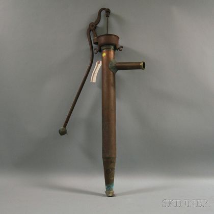 Copper, Cast Iron, and Brass Hand-operated Water Pump