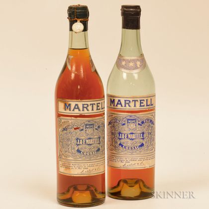 Martell 3 Star Very Old Pale Cognac, 2 4/5 quart bottles 
