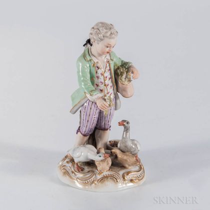 Meissen Porcelain Figure of a Boy