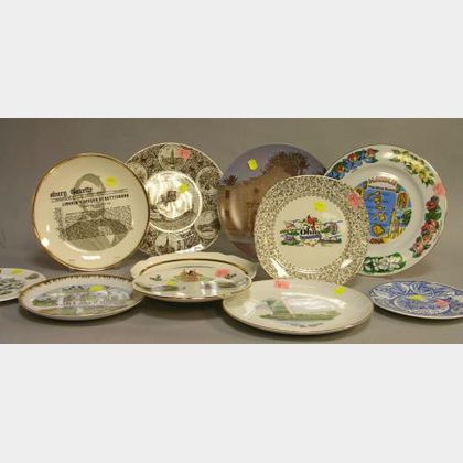 Collection of Eleven Mid-20th Century Souvenir Plates