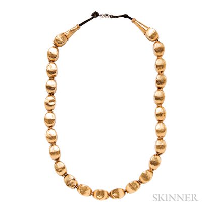 High-karat Gold Bead Necklace