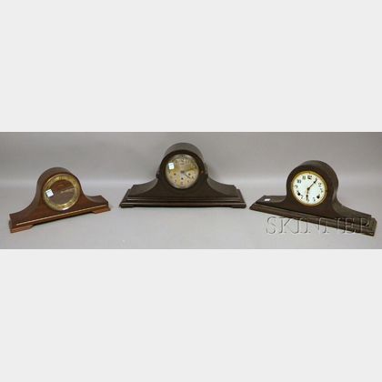 Three Mahogany Connecticut Tambour Clocks
