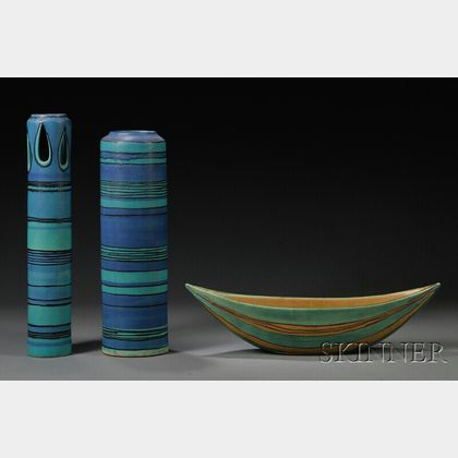 Three Fong Chow for Glidden Gulfstream Artware Stoneware Vessels