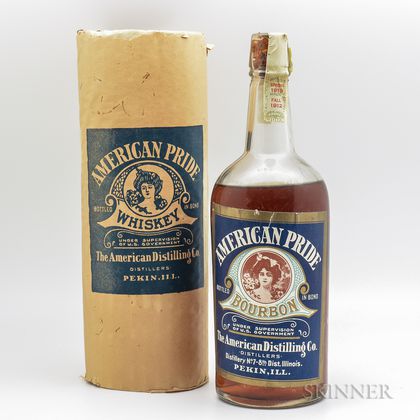 American Pride Bourbon 1912, 1 quart bottle (ot) 