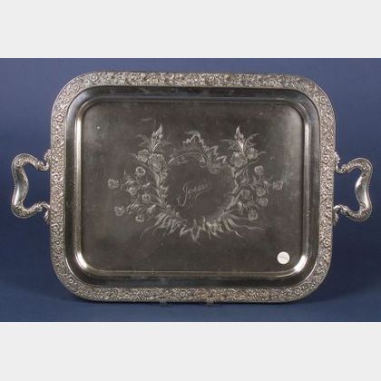 Silver Plate Aesthetic Movement Tea Tray