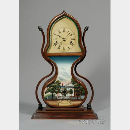 Mahogany Acorn Clock by Forestville Manufacturing Company
