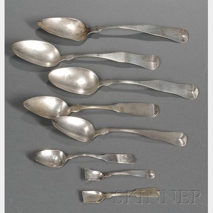 Six Coin Silver Flatware Items