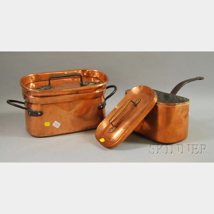 Two Copper Pots and Pans