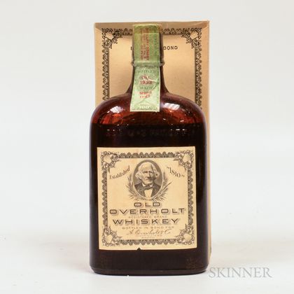 Old Overholt Pure Rye Whiskey 11 Years Old 1921, 1 pint bottle (oc) Spirits cannot be shipped. Please see http://bit.ly/sk-spirits f...