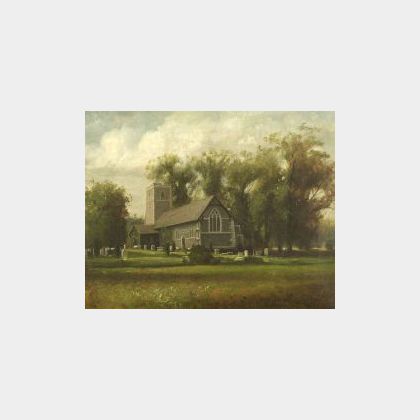 Harrison B. Brown (American, 1831-1915) Bowdoin College Chapel