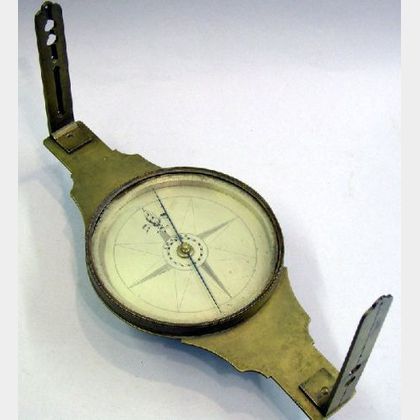 Brass Surveyor's Compass by J. Hanks