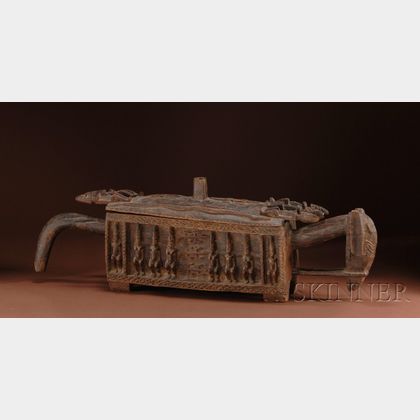 African Ceremonial Covered Vessel or Trough