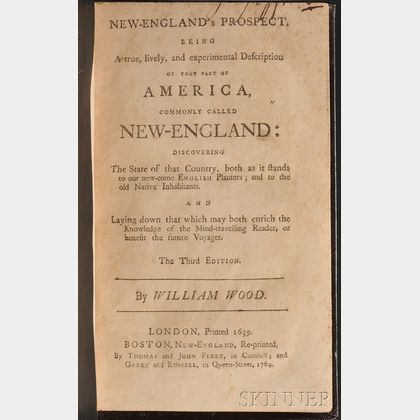 Wood, William (fl. 1629-1635) New England's Prospect
