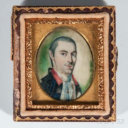 Association Miniature of Dr. Ebenezer Crosby after Charles Willson Peale (1741-1827)