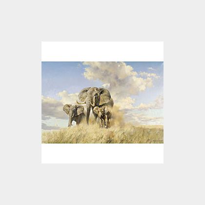 Donald Grant (Australian, b. 1942) Elephants