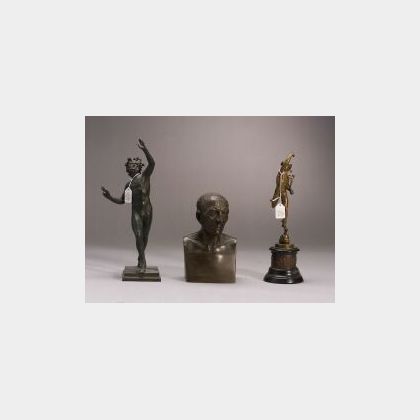 Three Small Bronze Figures