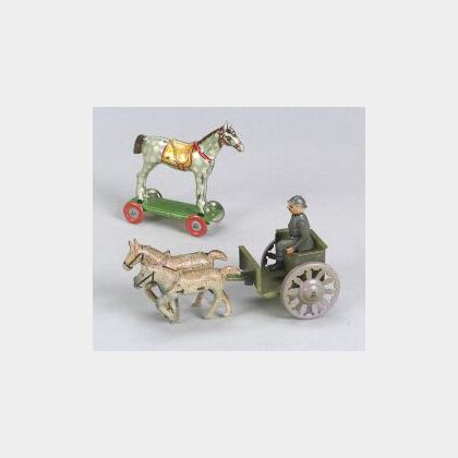 Two German Tinplate Penny Toys