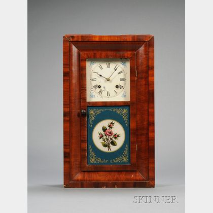 Mahogany Miniature Ogee Clock by New Haven Clock Company