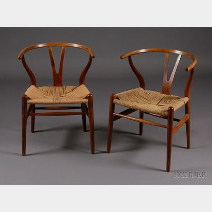 Two Hans Wegner (1914-2007) Wishbone Chairs