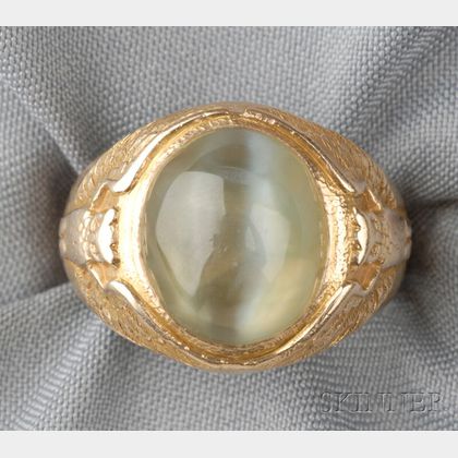 14kt Gold and Cat's-eye Chrysoberyl Ring, Bailey Banks & Biddle