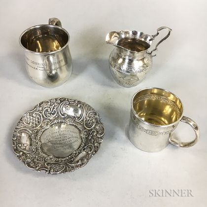 Four Pieces of Sterling Silver Tableware